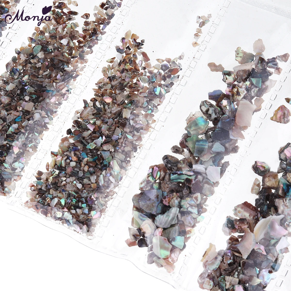 Monja ногтей маникюрная ракушка ювелирные изделия хрусталь стразы тонкая скорлупа