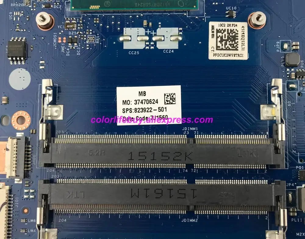 Натуральная 823922-501 823922-001 823922-601 UMA 3825U Процессор LA-C701P материнская плата для HP 15-AC