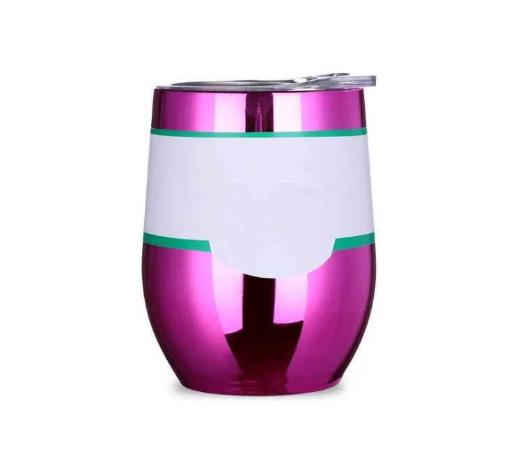 20pcs fluoresce Rainbow Cups 9oz Egg mugs Wine Glass tumbler double wall stainless steel vacuum insulated | Дом и сад