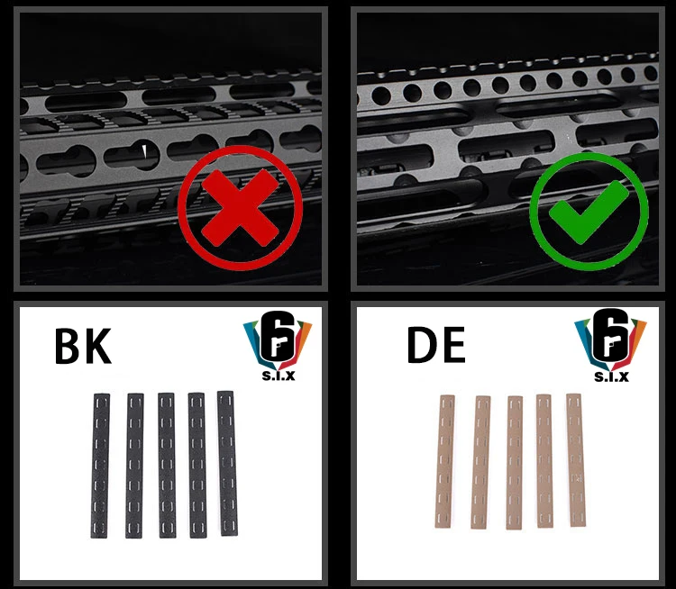 Набор тактических BCM M-Lok Rail Panel для M-lok Handguard Picatinny Cover 5 шт./компл. | Спорт и