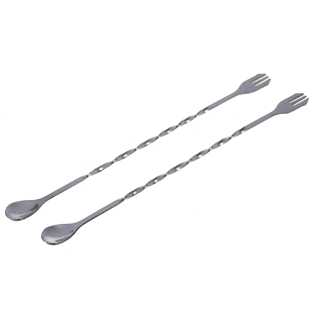 New 2pcs Новая нержавеющая сталь бар Коктейльная Витая Ложка для перемешивания