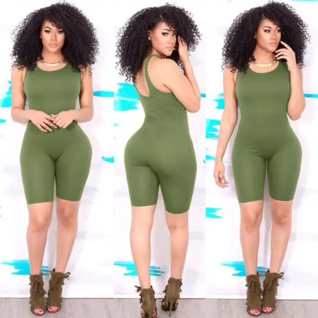 

Fashion Women Casual Sleeveless Bodycon Romper Jumpsuit Club Bodysuit Short Pants Clothes