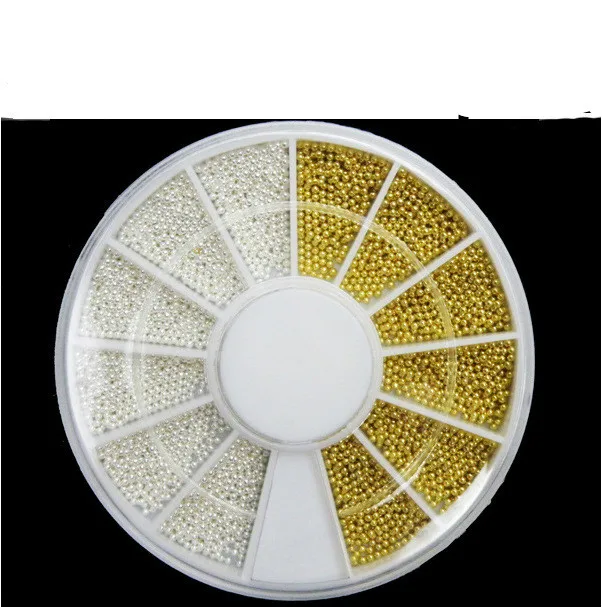 Women Beauty tools 3D Nail Art Steel Mini Ball Beads 0.9 mm Wheel Silver Gold | Красота и здоровье