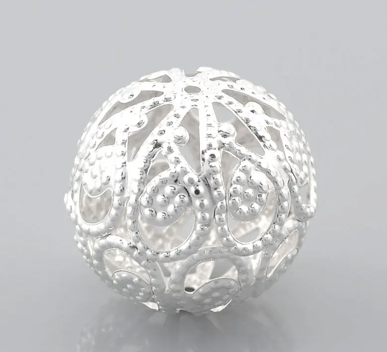 DoreenBeads 30 шт. серебряные цветные полые шарики диаметр 20 мм (6/8 дюйма) (B21460) yiwu|beads