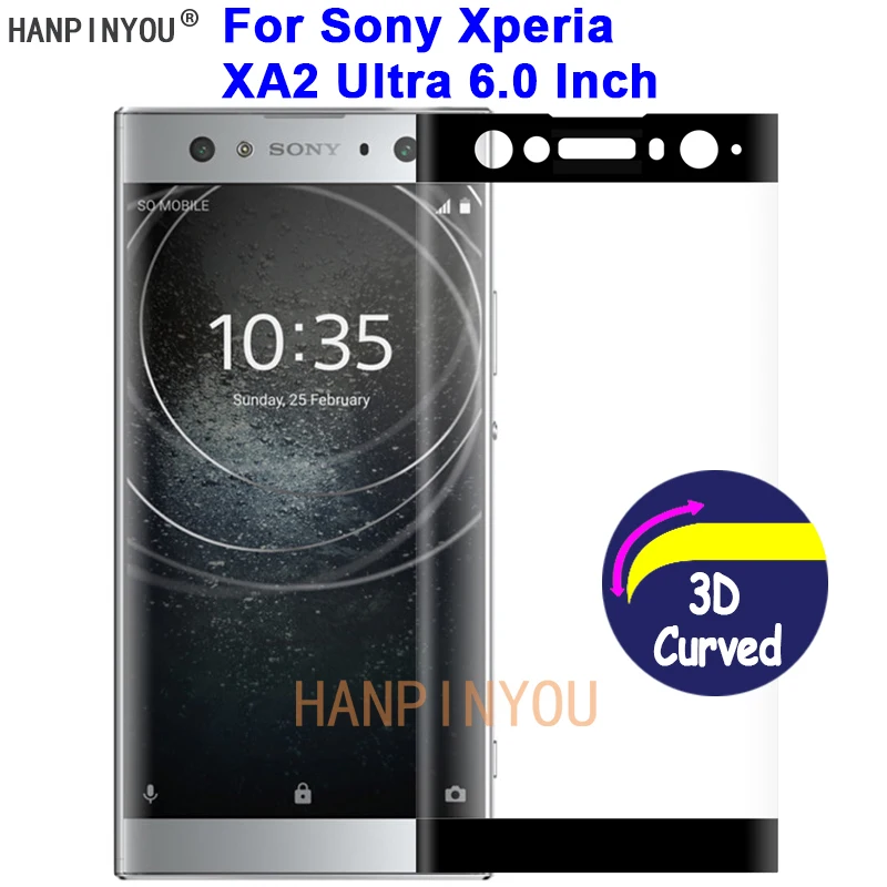 Для Sony Xperia XA2 Ultra /Dual H3213 твердость 9H 3D полное покрытие тонкая закаленная изогнутая