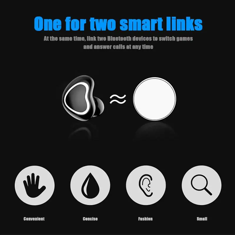 Wireless Earbud X7 Bluetooth 4.1 Headset Earphones With Mic 3D Stereo Sound Sports Invisible Love Style Charging Box Phone | Электроника