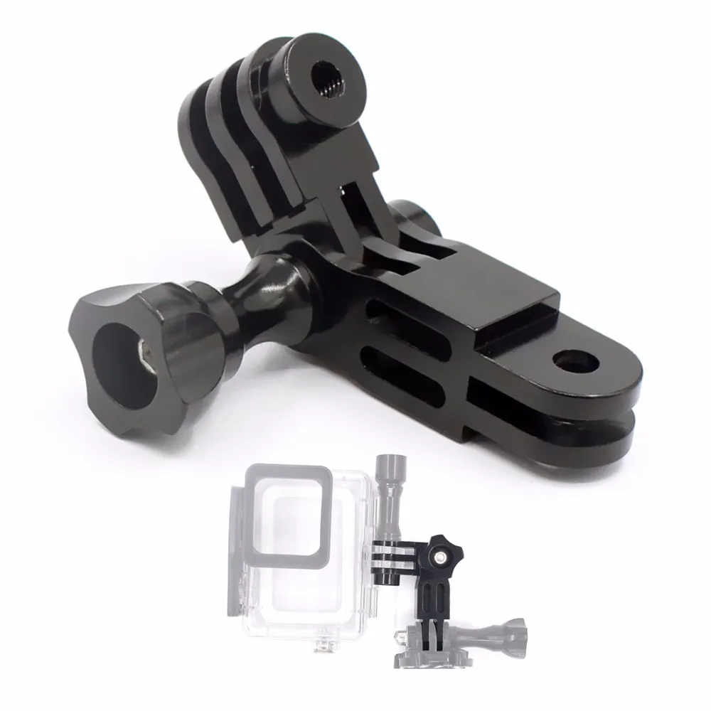 CNC алюминиевый сплав трехходовой поворотный кронштейн адаптер для GOPRO Hero 1 2 3 + 4 5