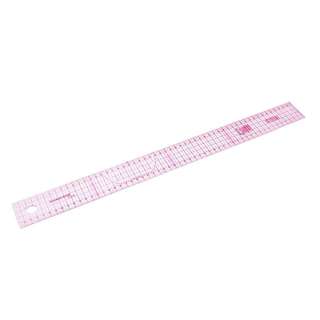 

Hot sale Sewing tailor 54 cm shared double side metric straight ruler transparent pink