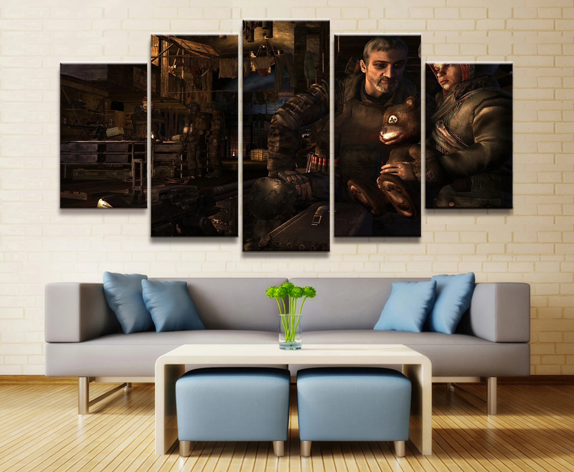 Домашний декор плакат HD фотографии печать холст 5 шт. модульная метро exodus игра