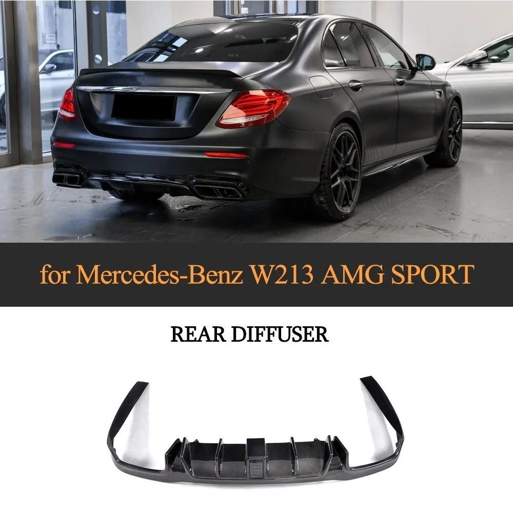 Задний диффузор для Mercedes Benz W213 E250 E350 E400 E43 AMG E63 бампер из углеродного волокна