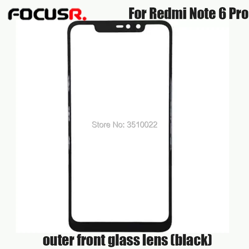 Внешнее стекло сенсорного ЖК экрана для замены Redmi 6Pro внешняя стеклянная крышка