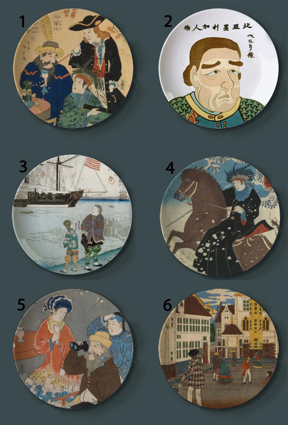 Декоративные тарелки Ukiyo e для рисования керамическая тарелка в японском стиле