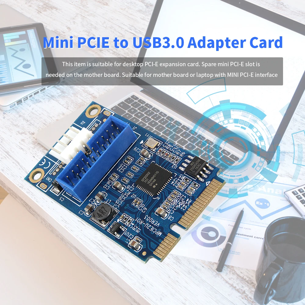 Мини-адаптер PCI-E к USB 3 0 плата расширения MINI PCIE 20Pin/19Pin адаптер Mini Pci-e до 5 Гбит/с |