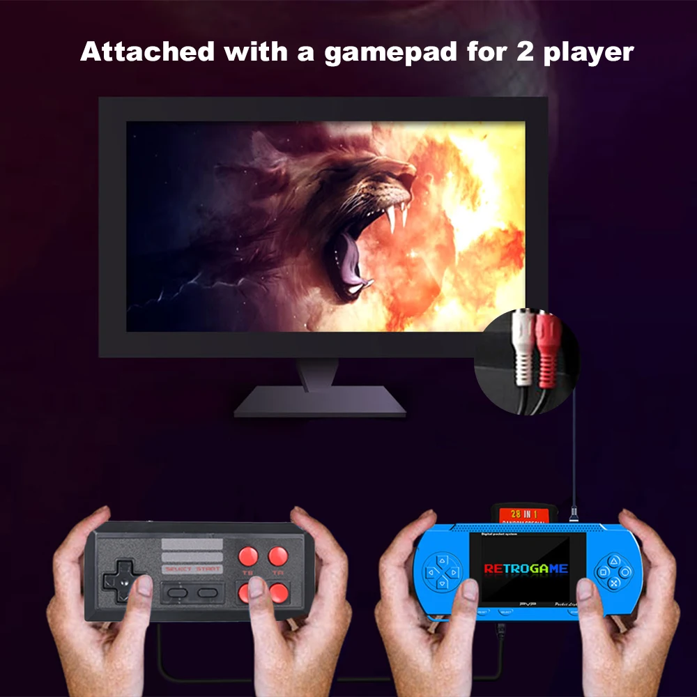 Портативный 8 битный портативная игровая консоль Ретро видео игры машины
