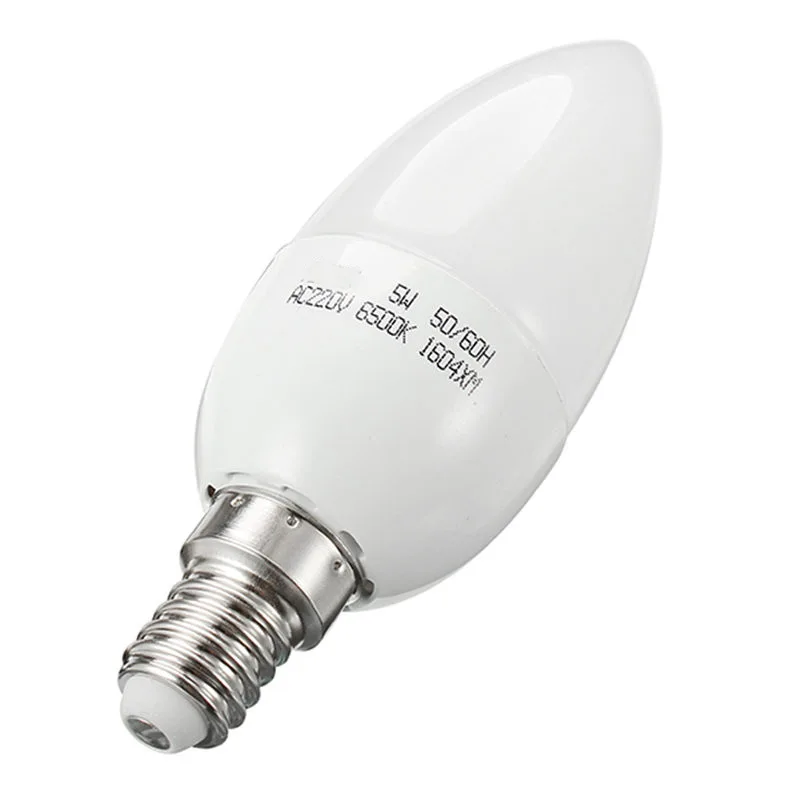 E14 5W 12 SMD 2835 10 светодиодов Чистый белый теплый свет свечи мини лампа 200-260 люмен