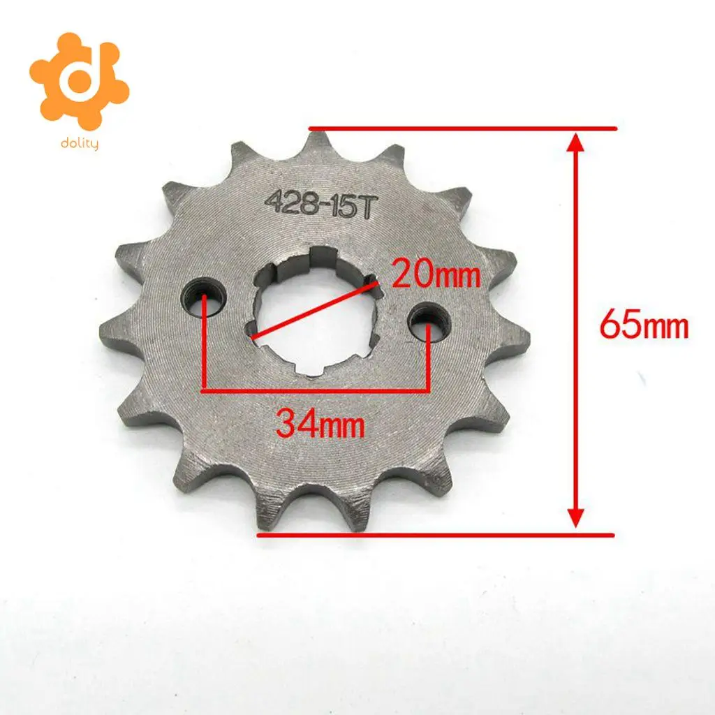 Front Sprocket 428-15T 20mm Shaft for Pit Trail Dirt Bike ATV Quad Motorcycle |