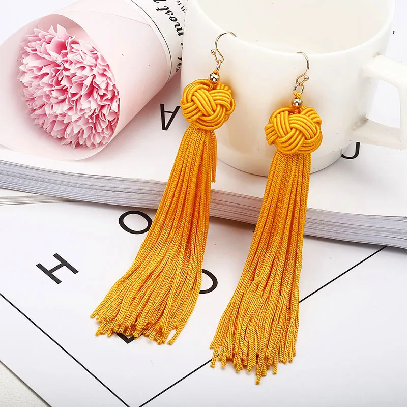 1 пара серьги ювелирные изделия Новые ручной работы с кисточками в богемном стиле