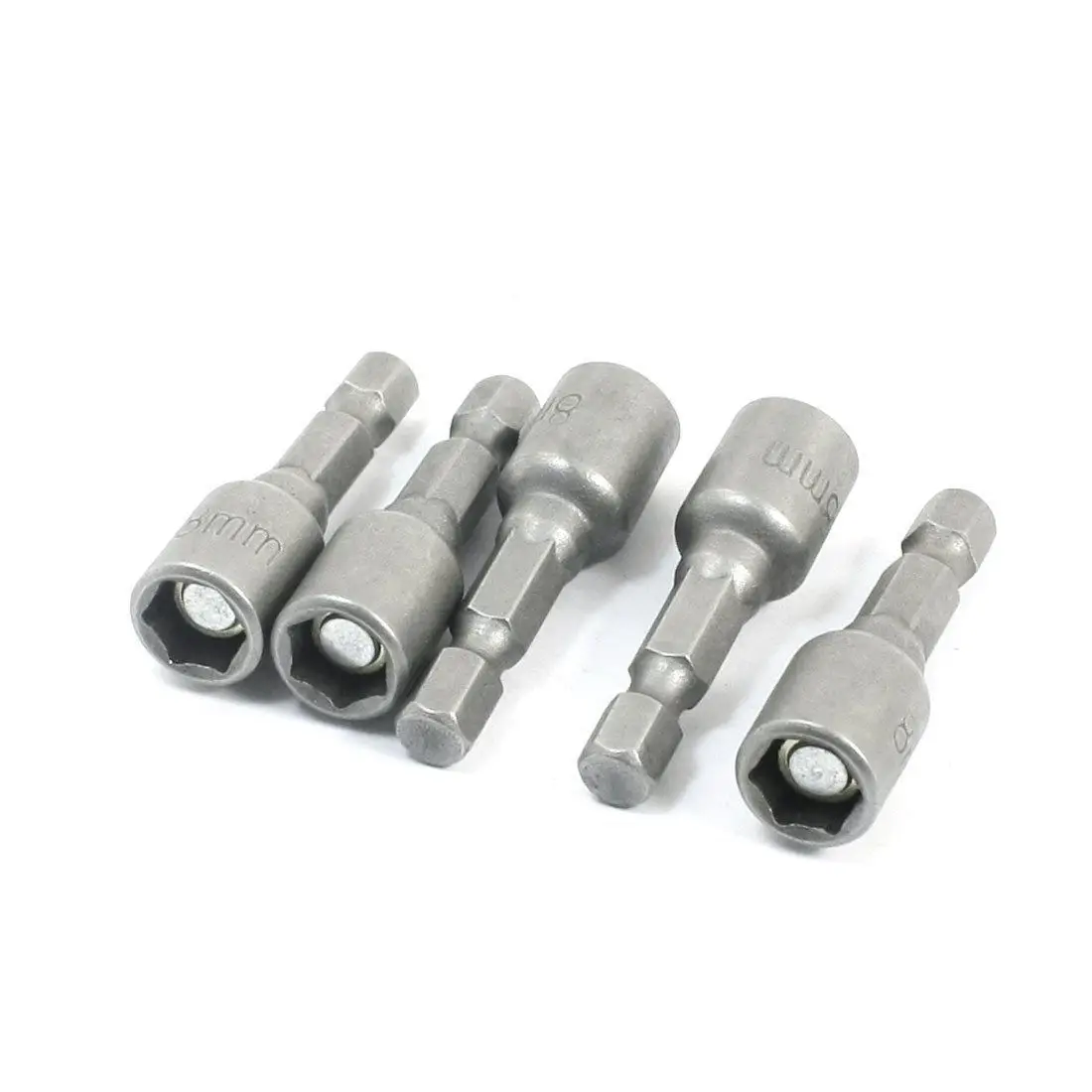 HLZS-8 mm Magnetic Nut Driver Bit/Hex Socket 5pcs
