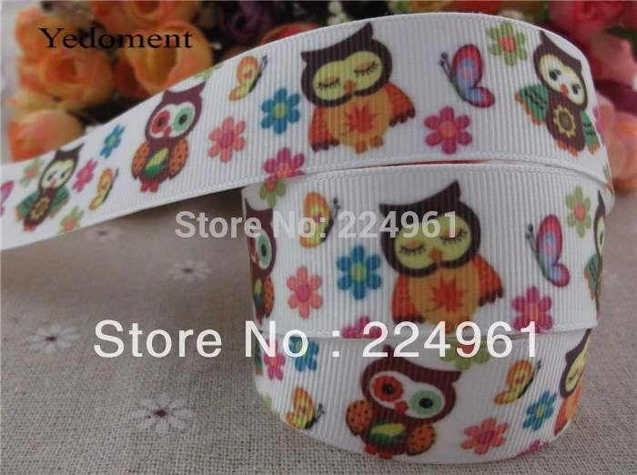 2013 Новое поступление 7/8 ''(22 мм) Сова Печать grosgrain лента с животными для банта на