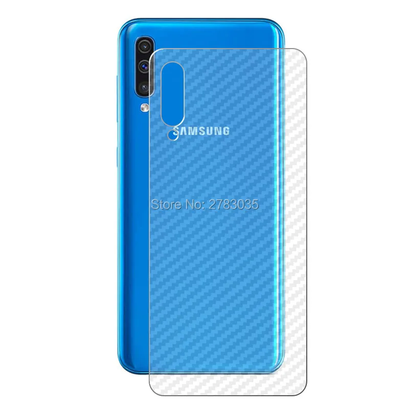 Для Samsung Galaxy A50 SM A505F 1 набор = мягкая задняя углепластиковая пленка + ультратонкое