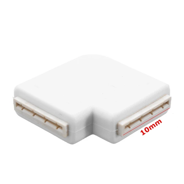 CLAITE пайки 4 Pin 10 мм L Форма светодиодный разъем для подключения угловая под прямым