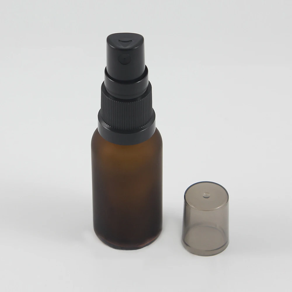 20ml matte brown/amber glass perfume bottle with black mist sprayer empty atomizer container wholesale | Красота и здоровье