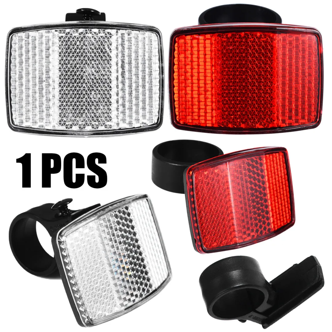 1Pcs Bicycle Front Rear Reflective Lens Mountain Road Bike Reflectors Warning Light Cycling Safety Accessories | Спорт и развлечения