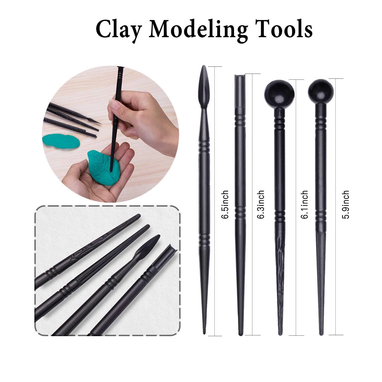 20 Pieces Modeling Clay Sculpting Tools Set Polymer Include Carving Pottery Ball Stylus Dotti | Дом и сад