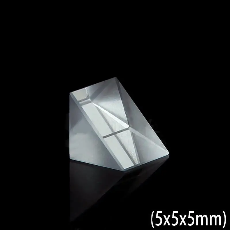 5x5x5 мм оптическое стекло треугольный правый угол K9 призмы Оптика