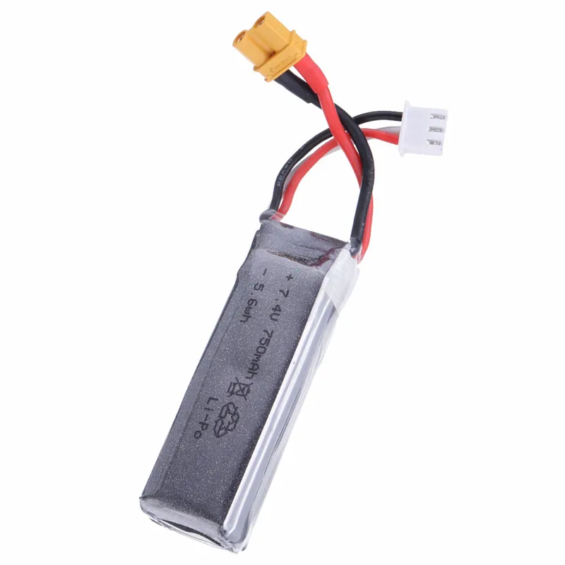 1/2/4 шт 7 4 в 750 мАч 35C 2S Lipo батарея XT30U вилка для XK K130 вертолет запасные части DIY
