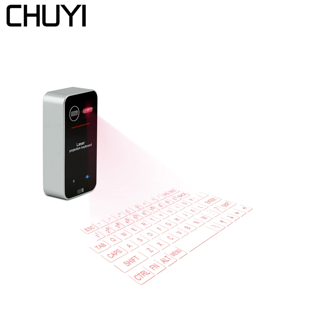 Беспроводная лазерная Bluetooth клавиатура CHUYI портативная проекционная мини с