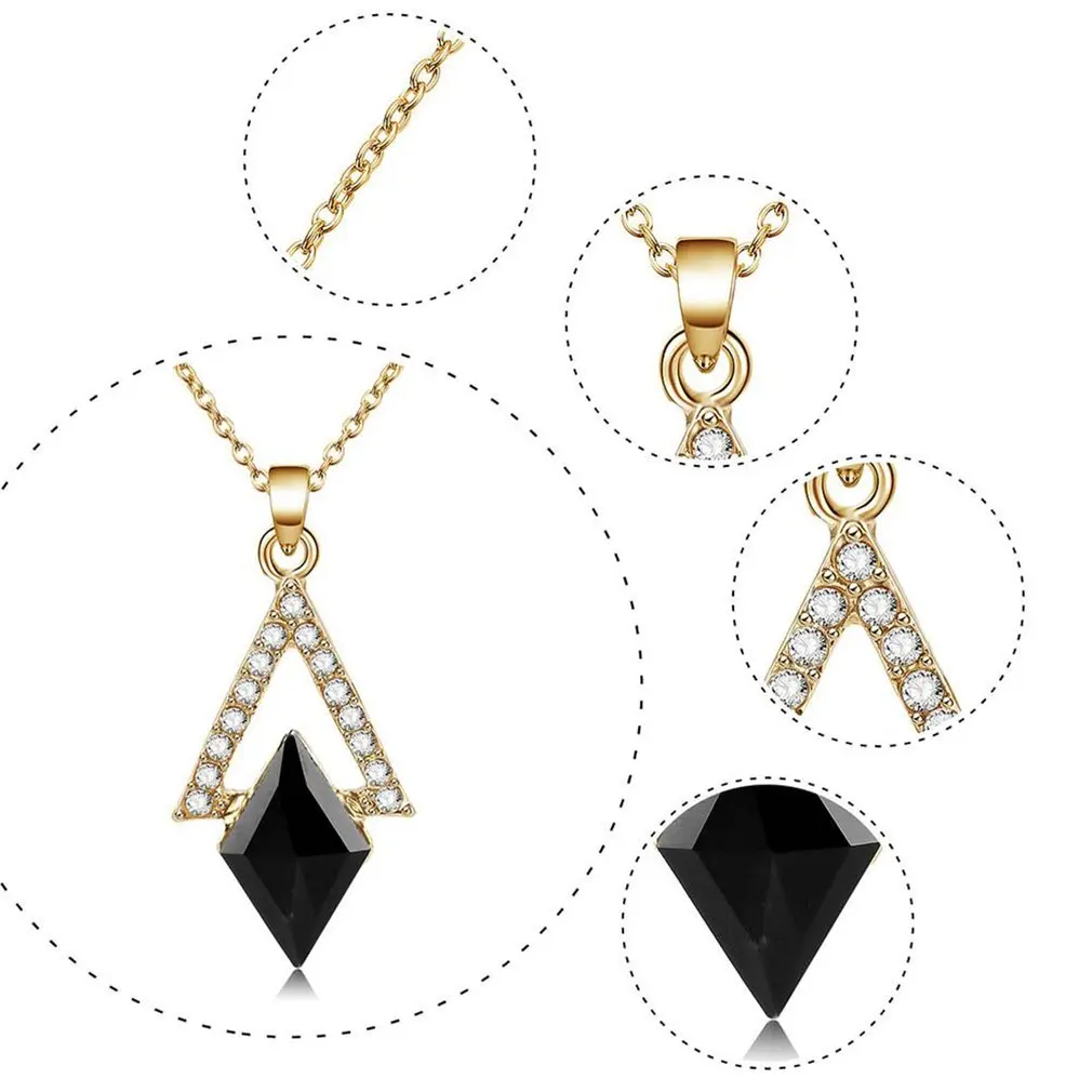 Геометрические ювелирные изделия в форме треугольника набор ожерелье серьги