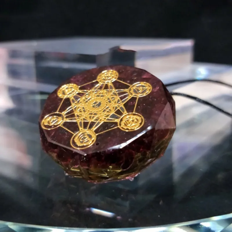 Orgonite Energy Crystal Pendant Aura Chakra Resin Jewelry Handcraft Gathering Wealth Brings Good Luck Woman Necklace | Украшения и