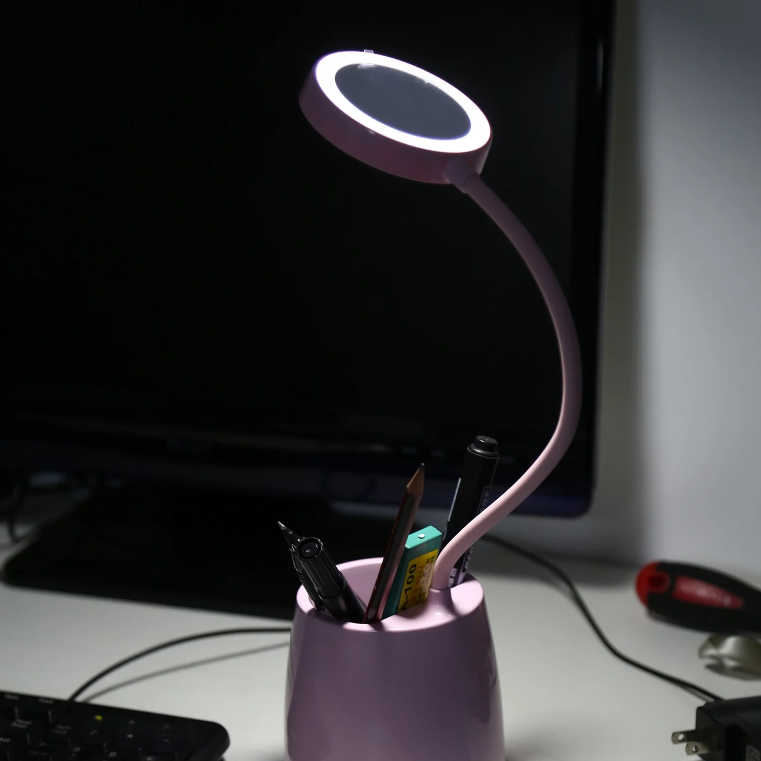 Desk Lamp Creative Usb Charging Eye-Protection Learning Led Penholder | Лампы и освещение