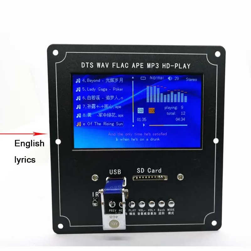 Декодер аудио и видео CLAITE 4 3 LCD DTS плата без потерь Bluetooth приемник MP4/MP5