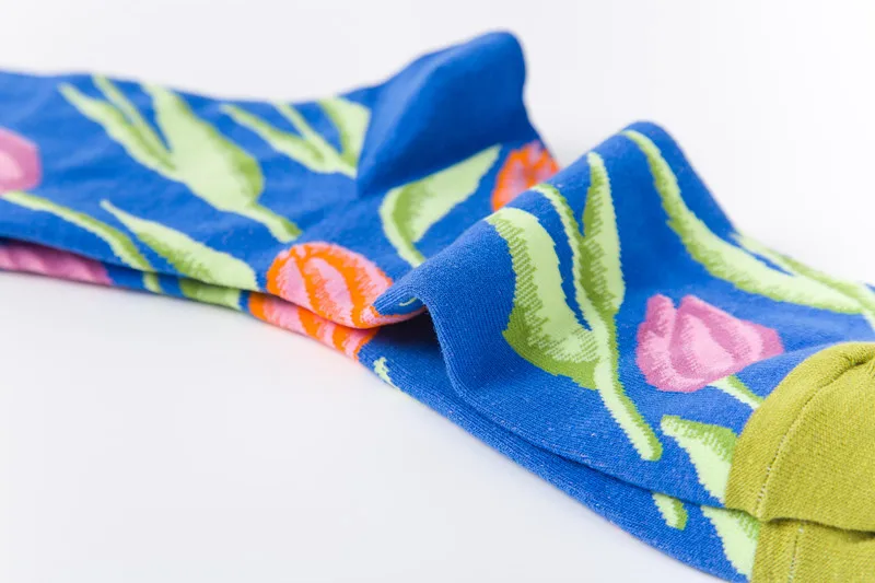 Мужские хлопковые носки Jeseca мягкие винтажные с мультяшным принтом в стиле