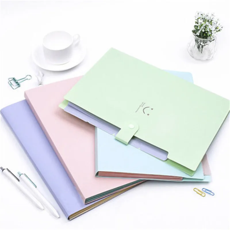 New A4-Paper Expanding File Folder Pockets Accordion Document Organizer Multi-layer folder office supplies | Дом и сад