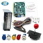 Набор сделай сам для аркадных игр Jamma 19 в 1, настольная Классическая доска для мультиигр VGA CGA для горизонтального экрана, джойстик, кнопка