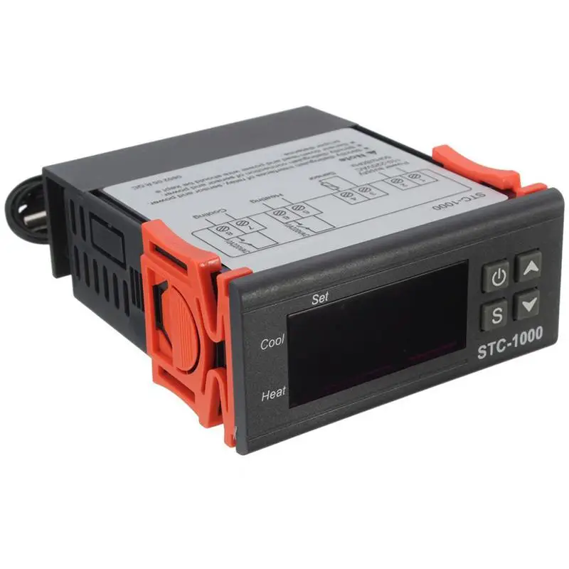 12V 24V 220V цифровой регулятор температуры Термостат реле нагреватель и охладитель с