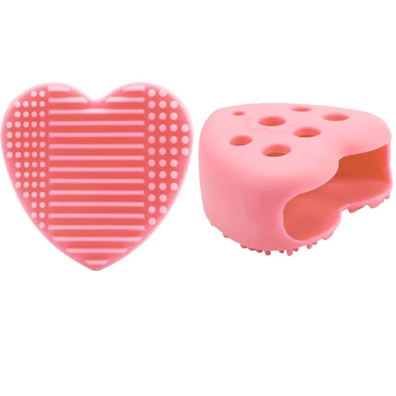Rakado 1PC Heart Shape Cleaning Brush Silicone Egg Makeup Washing Brushes Drying Racks Scrubber Tool Cleaner Beauty Make Up | Красота и