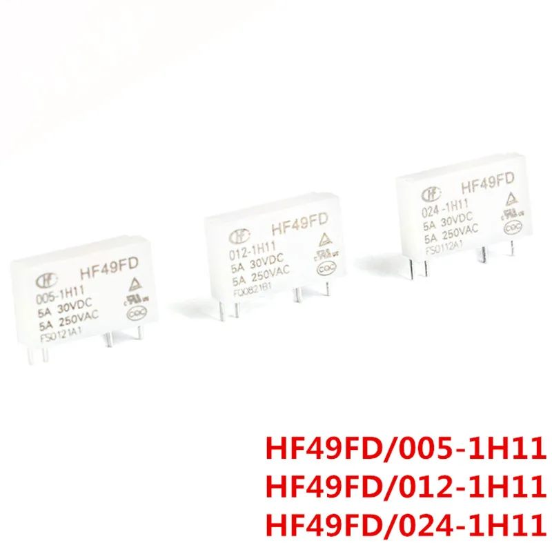 Реле 5V 12V HF49FD 005 1H12 DC5V 4PIN 5A Rele 24V|Реле| |