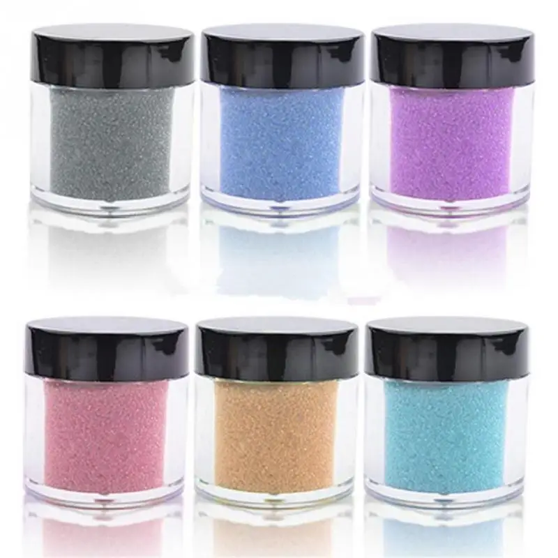 6 цветов красочные Икра Мини Бисер для DIY дизайн ногтей украшения Маникюр