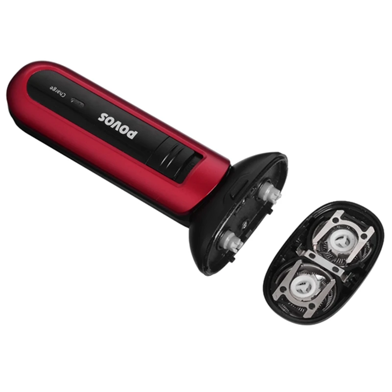 POVOS PW918 мини электробритва с двойным поплавком USB для удаления