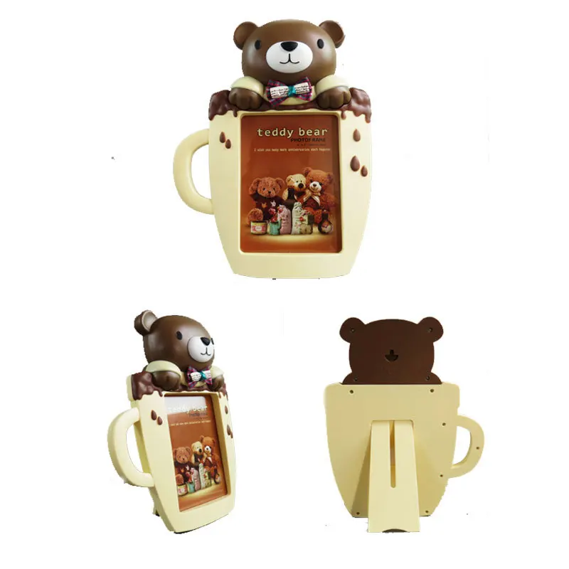 Творческий 6 дюймовый плюшевый мишка фоторамка мультфильм рамка для фотографий