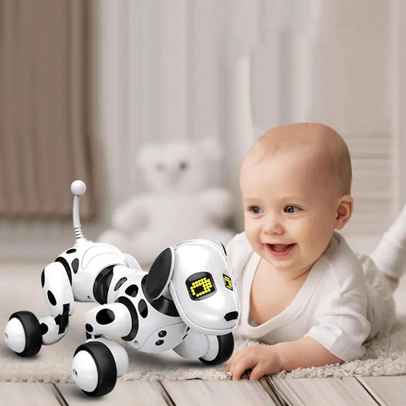 

DIMEI Birthday Gift RC Dog 2.4G Wireless Remote Control Smart Dog Electronic Pet Educational Children's Toy Robot Toys hot sells