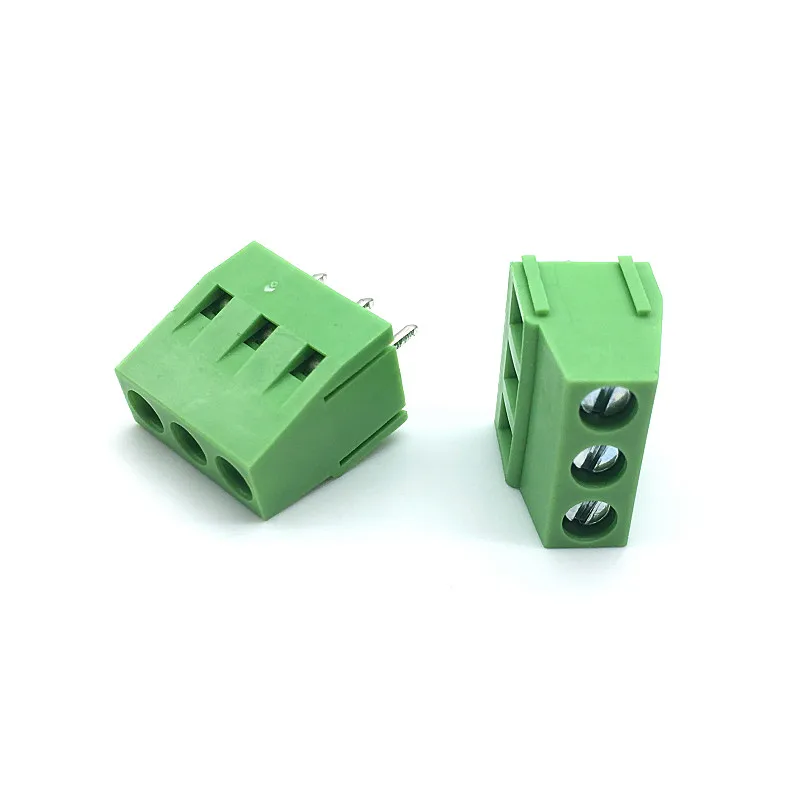 100 шт./лот KF128 5 0 мм 3Pin PCB винт Соединительный клеммный блок разъемов 300V 10A 3P