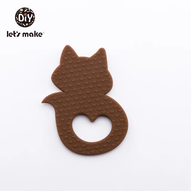 

Let's Make Baby Teether Rodent 4-6months Animal Cartoon Food Grade PVC Free 1pc Fox Wholesale Teething Toys Silicone Teethers