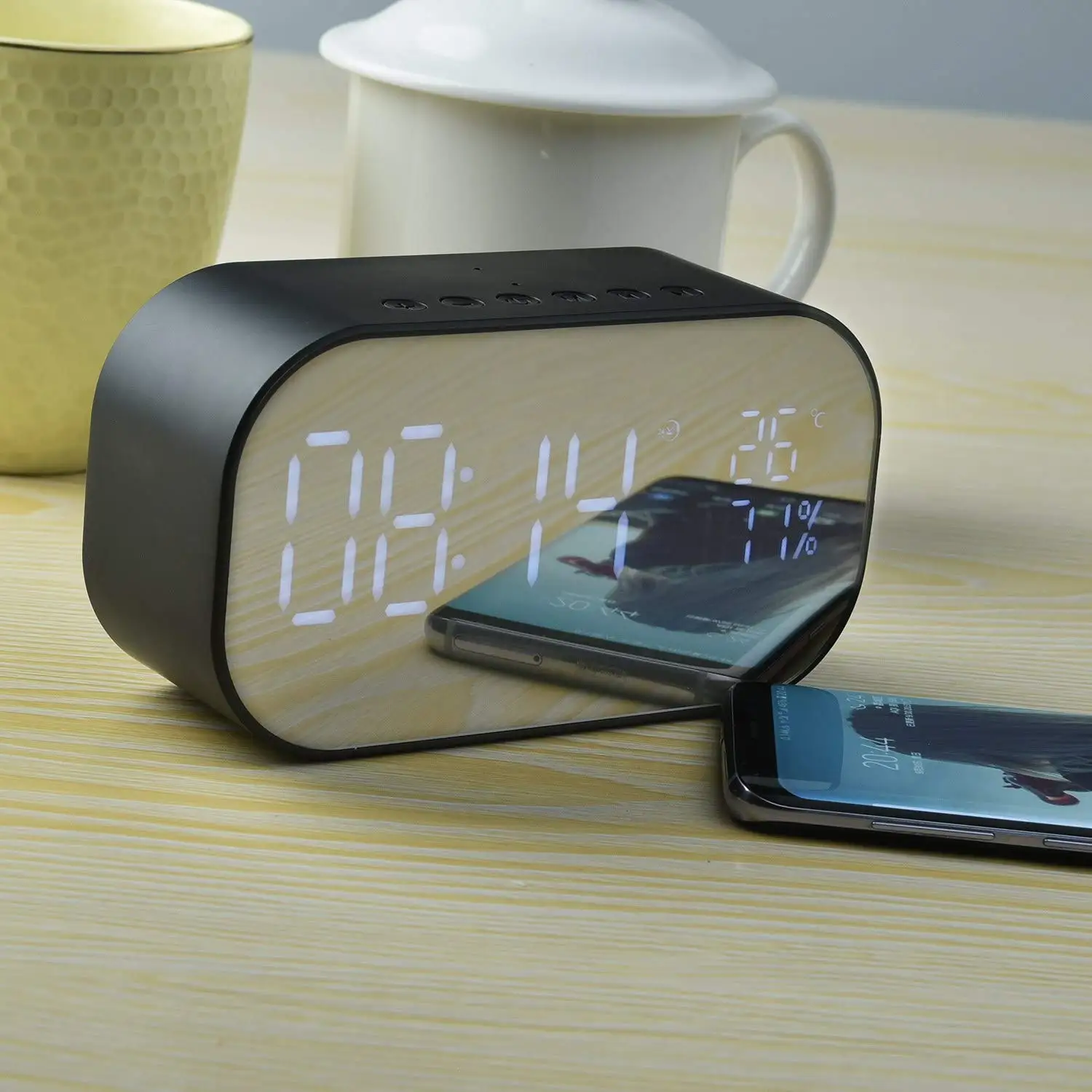 IG Led Будильник Радио для спальни цифровые часы могут использоваться в качестве