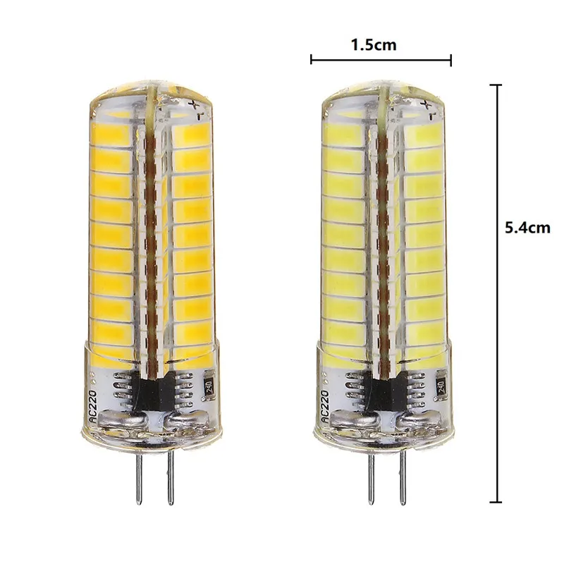 CLAITE AC110V/220 V G4 6W теплый белый чистый 5730 SMD 80LED силиконовая диммируемая Светодиодная