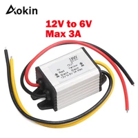 Car Power Converter Buck Voltage Regulator 12v To 6v Converter 3a 18w Waterproof High Efficiency Step Down Volt Module Power